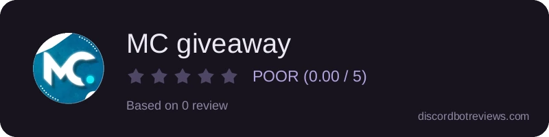 Rating widget preview for MC giveaway