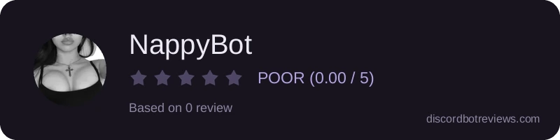 Rating widget preview for NappyBot