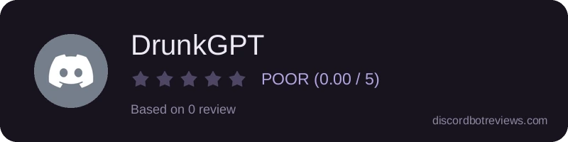Rating widget preview for DrunkGPT