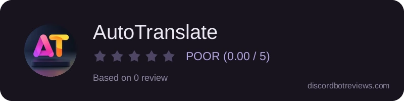 Rating widget preview for AutoTranslate