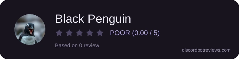 Rating widget preview for Black Penguin