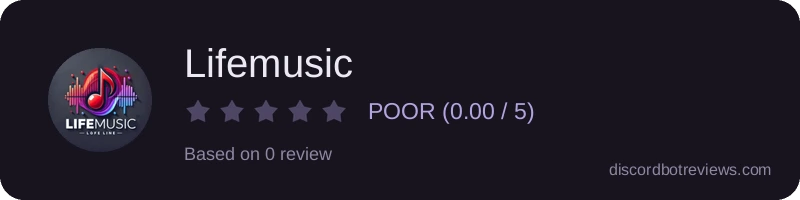 Rating widget preview for Lifemusic