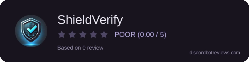 Rating widget preview for ShieldVerify