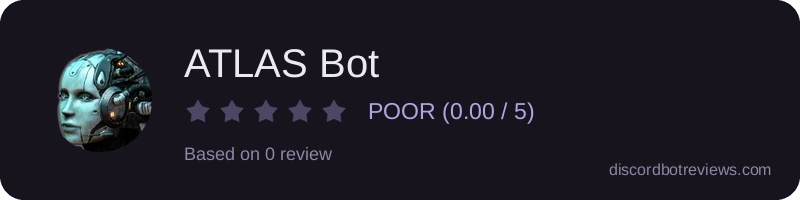 Rating widget preview for ATLAS Bot
