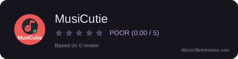 Rating widget preview for MusiCutie
