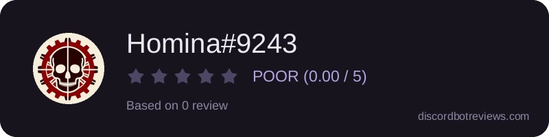 Rating widget preview for Homina#9243