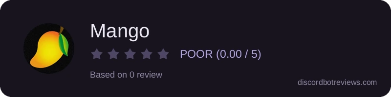 Rating widget preview for Mango