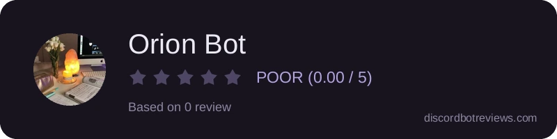 Rating widget preview for Orion Bot