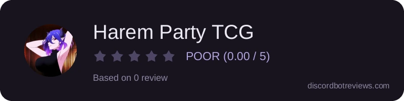 Rating widget preview for Harem Party TCG
