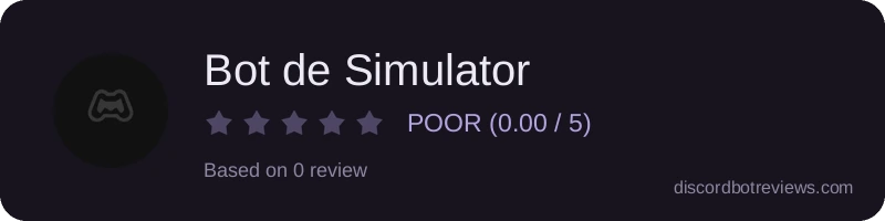 Rating widget preview for Bot de Simulator