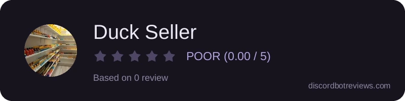 Rating widget preview for Duck Seller