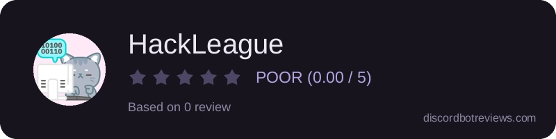 Rating widget preview for HackLeague