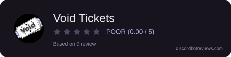 Rating widget preview for Void Tickets