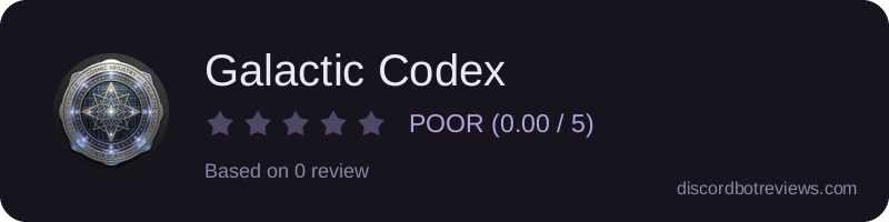 Rating widget preview for Galactic Codex