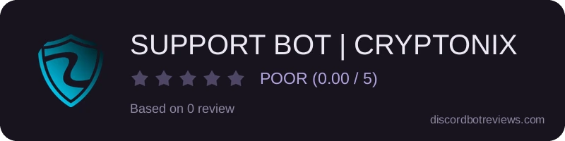 Rating widget preview for SUPPORT BOT | CRYPTONIX