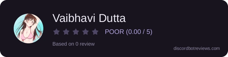 Rating widget preview for Vaibhavi Dutta 