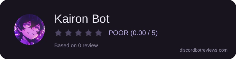 Rating widget preview for Kairon Bot