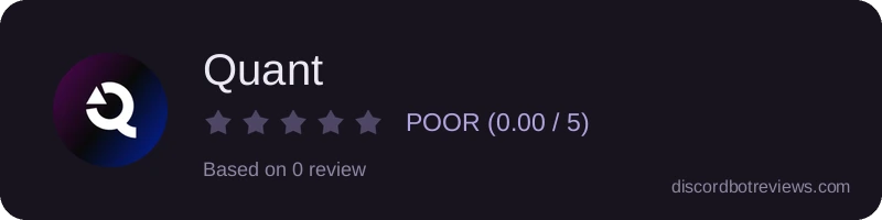 Rating widget preview for Quant
