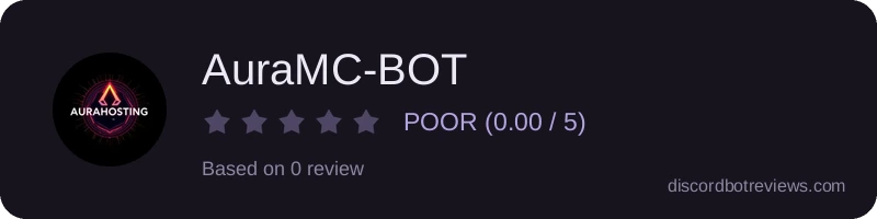 Rating widget preview for AuraMC-BOT