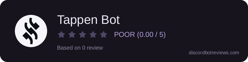 Rating banner for Tappen Bot