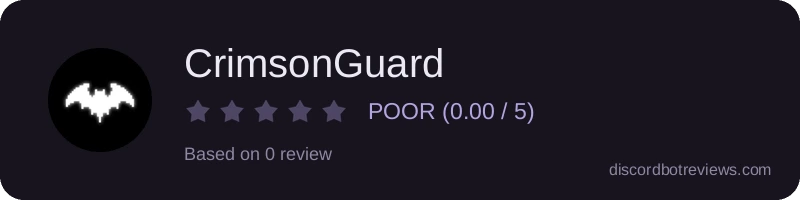 Rating widget preview for CrimsonGuard