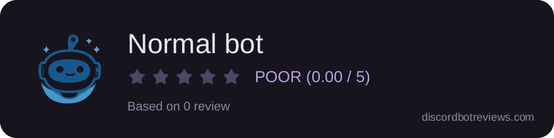 Rating widget preview for Normal bot