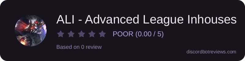 Rating widget preview for ALI - Advanced League Inhouses
