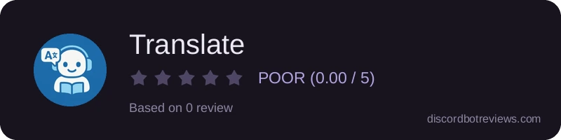 Rating widget preview for Translate