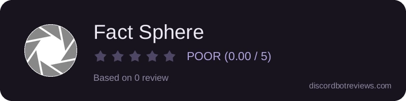 Rating widget preview for Fact Sphere