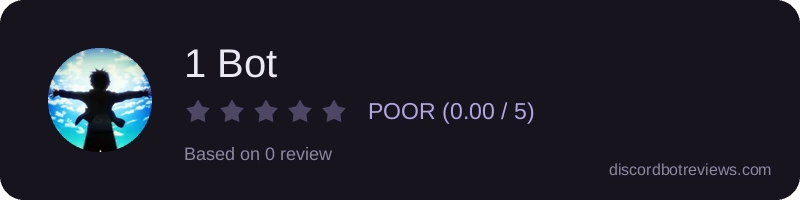 Rating widget preview for 1 Bot
