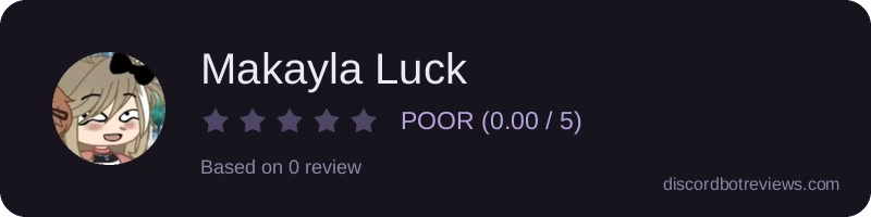 Rating widget preview for Makayla Luck