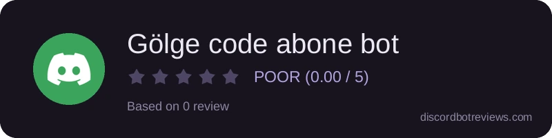 Rating widget preview for Gölge code abone bot