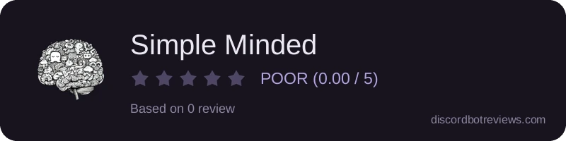 Rating widget preview for Simple Minded