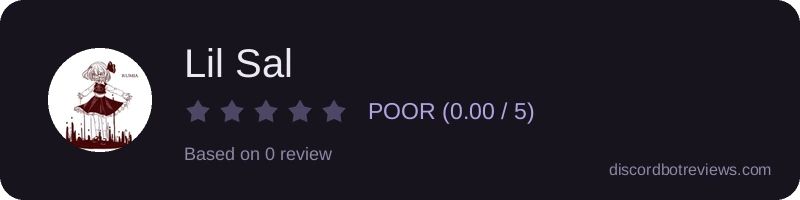 Rating widget preview for Lil Sal