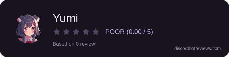 Rating widget preview for Yumi