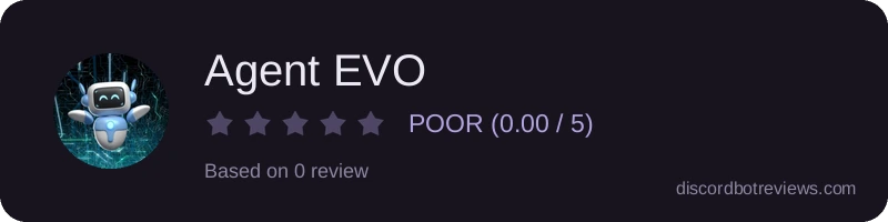 Rating widget preview for Agent EVO