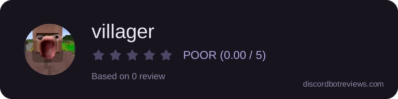 Rating widget preview for villager