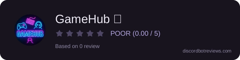 Rating widget preview for GameHub 🎮