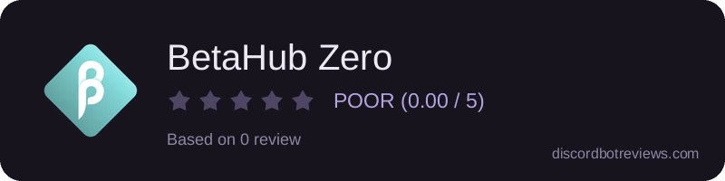 Rating widget preview for BetaHub Zero
