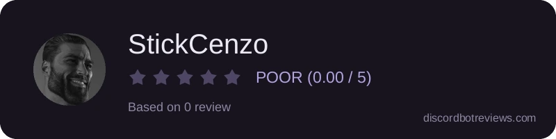 Rating widget preview for StickCenzo
