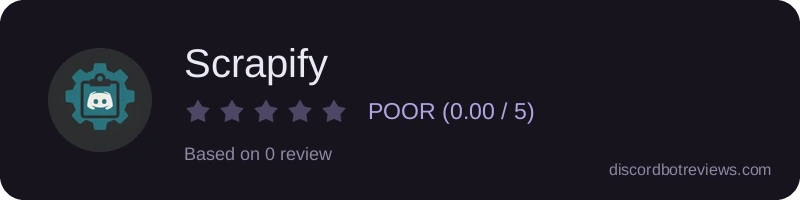 Rating widget preview for Scrapify