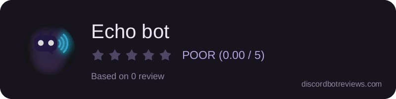 Rating widget preview for Echo bot