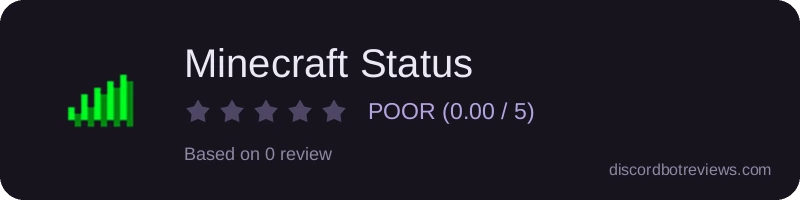 Rating widget preview for Minecraft Status