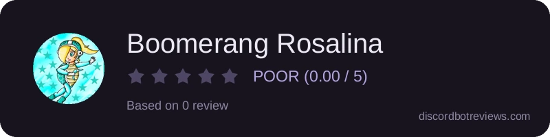 Rating widget preview for Boomerang Rosalina