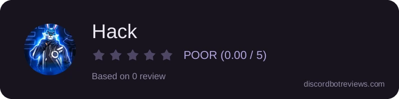 Rating widget preview for Hack
