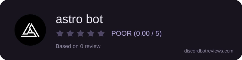 Rating widget preview for astro bot