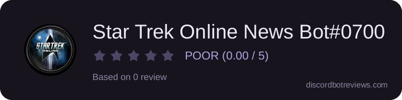 Rating widget preview for Star Trek Online News Bot#0700