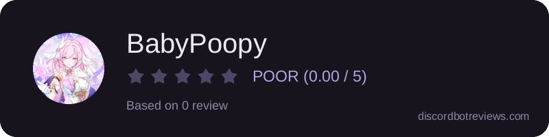 Rating widget preview for BabyPoopy