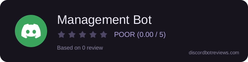 Rating widget preview for Management Bot