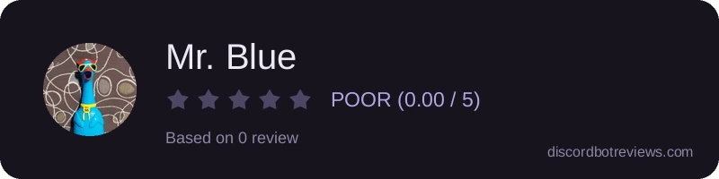 Rating widget preview for Mr. Blue